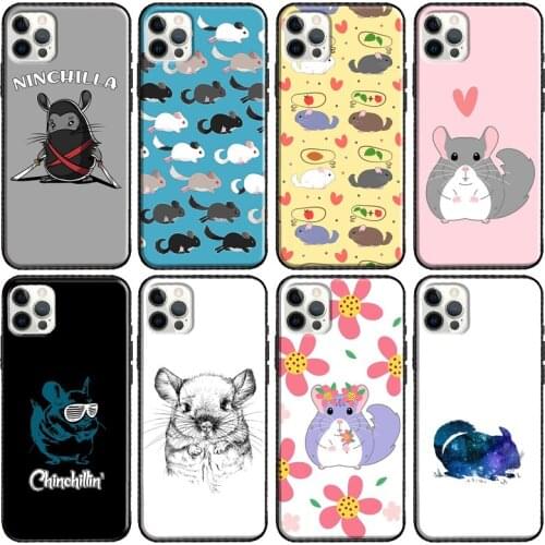 Cute Cartoon Chinchilla Phone Case For Apple iPhone 11 Pro Max 12 mini X XR XS Max 8 7 Plus SE 2020 Cover Shell