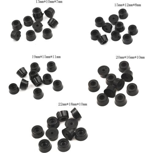 10pcs 5 Sizes Rubber Table Chair Furniture Feet Leg Pads Tile Floor Protectors Black
