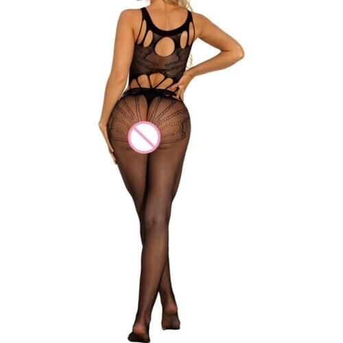 Charming Womens Nightwear Open Crotch Bodystocking Sexy Erotic Lingerie Teddies Body Suits Crotchless Bodysuit Sleepwear Tights