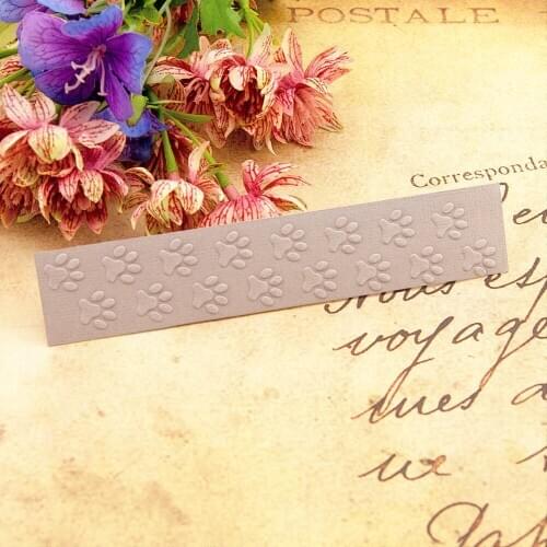 15*3CM plastic Paw print template craft card making paper card album wedding decoration clip Embossing folders