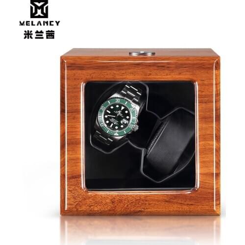 US/UK/AU/EU Plug Durable Automatic Watch Winder Box Classic Black Leather Display Box Black Case for 2 Watches