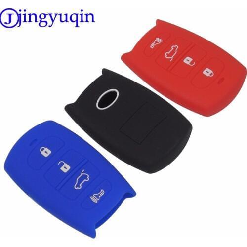 Jingyuqin Remote 10ps 4 Buttons Car Key Fob Silicone Rubber Cover Holder Protect Case For Toyota