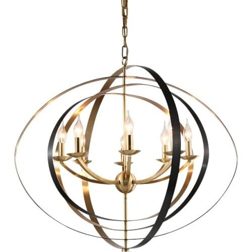 Postmodern light luxury copper chandelier home creative hallway light corridor aisle simple birdcage light