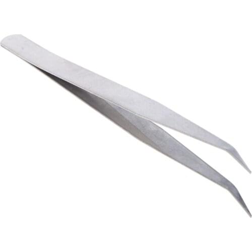 Fishing Tweezer Curved Head Fly Tying Iron Earthworm Anti Static Tool Fishing Pliers Stainless Steel 1 Pc