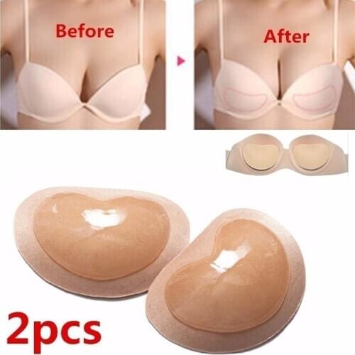 Women Self-adhesive Silicone Bra Insert Pads Push Up Breast Enhancers Bra Pad Replacement Bra Accessories