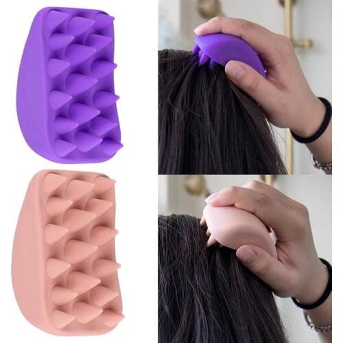 Scalp Massager Shampoo Brush, Manual Scalp Care Brush Head Scrubber Hair Comb Brush for Scalp Relaxing, Exfoliate