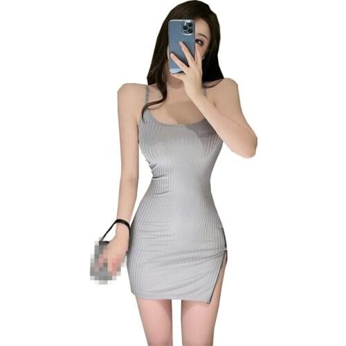 ZC3102 2021 Summer new women fashion sexy show thin temperament package hip dress female cheap wholesale