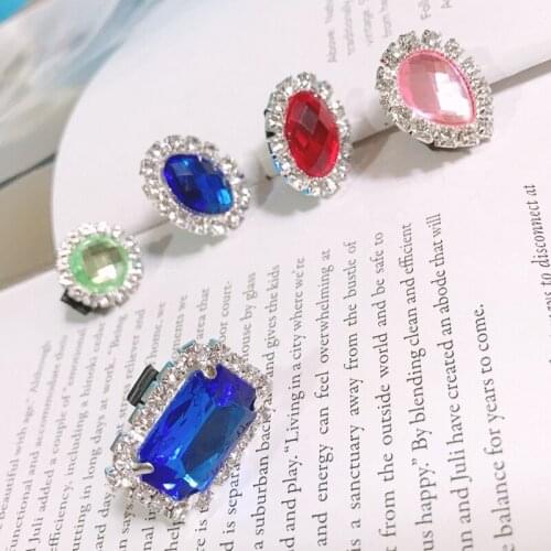 1 PCS Shiny Rhinestones Buckle Shoelaces Decoration Shoes Accessories Plastic Shoe Charms Design Shiny Rhinestones Kids Women