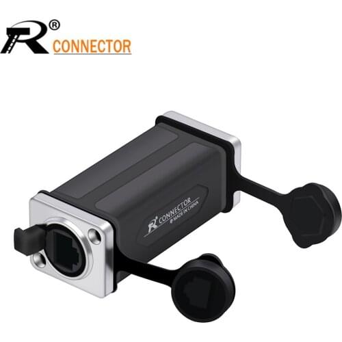 1pc New Arrival Waterproof Network Connector RJ45 Ethernet Connector Female Panel Mount Sockets IP65 Level