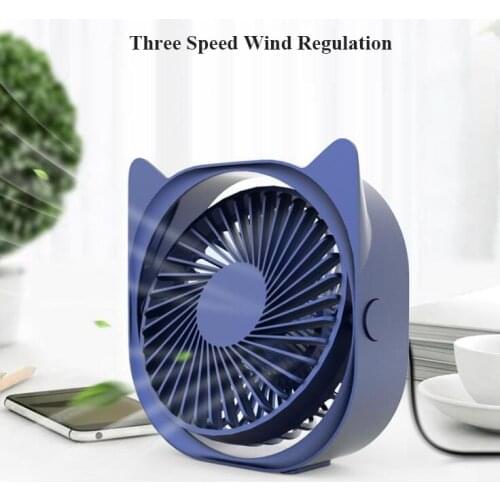 3-Speed Adjustable Mini Fan USB Mini Desktop Fan 360 Degrees Angle Adjustable Portable Electric Fan Summer Cooling Tools