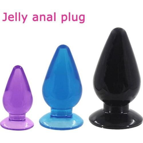 Jelly Anal Plug Big Butt Plug Huge Powerful Suction Cup Anal Beads for Woman Man Gay Sex Toys Anal Dilator Large Buttplug