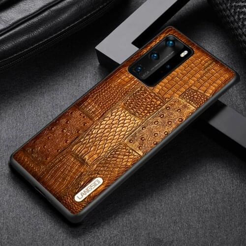 LANGSIDI Brand case For HUAWEI P40 PRO P30 LITE p20 MATE 20 Luxury leather cover For estuche nova 5t Honor 30 pro 20 lite v30 9x