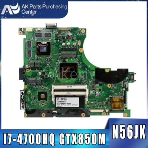 For Asus N56JK G56JK G56J N56J I7-4700HQ CPU GTX850M laptop motherboard tested 100% work original mainboard