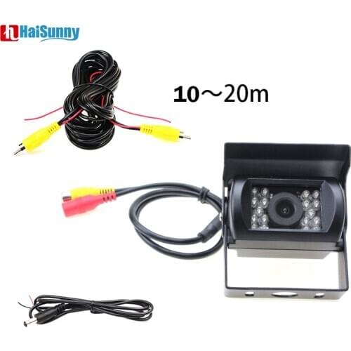HaiSunny For Trucks Bus Car Parking Rear View Camera HD CCD With 10M 15M 20M Video Cable Optional Waterproof 18 IR Night Vision