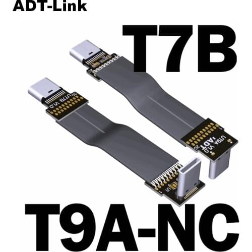 ADT-Link USB 3.2 Type C To Type C Flat Cable Length Can Be Customized Support Of Increased Bandwidth Up To 20G/bps OTG