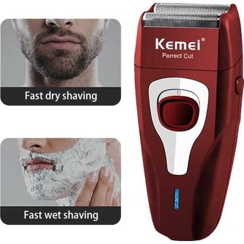Kemei KM-1123 Electric Shaver Mens Trimmer Wet And Dry Beard Shaving Machine USB Rechargeable Bald Oil Head Floating Shaver 38D