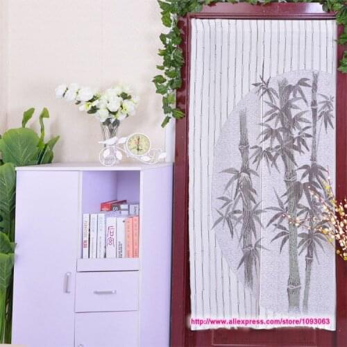 Chinese Classical Bamboo Door Curtain Decorated Lucky Knitting Taiwan Feng Shui Good Fortune 85 x 170cm