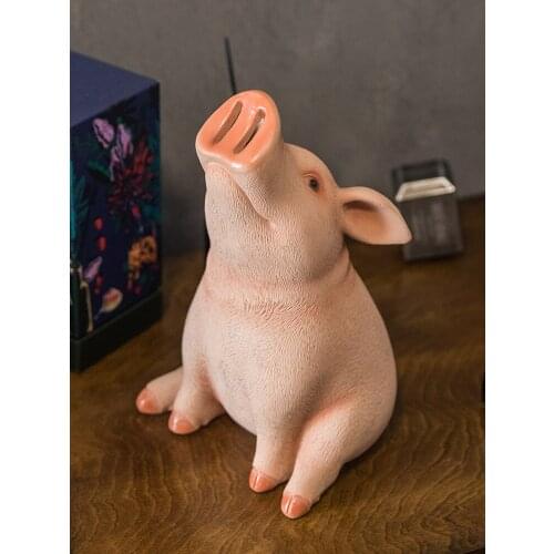 PIGGY BANK HOME RESIN FUNNY PIG MONEY BOX CRAFTS PIGGY BANK ANIMAL CASH BOX COIN BANK MONEYBOX COIN BOX