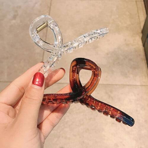 Korea Elegant Multicolor Hairpin Bath Hair Catch Shark Clip For Women Hair Accessories Hair Styling Tools Crab Hair Clip 2021