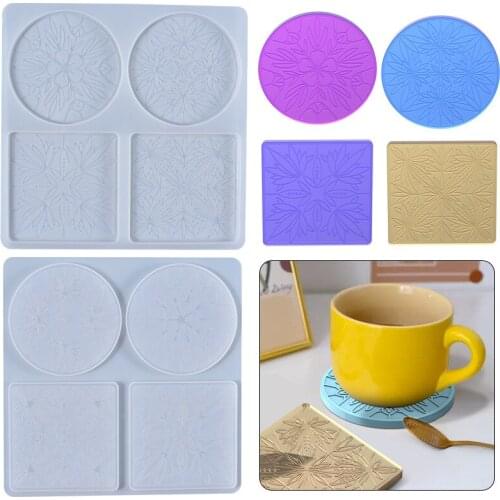 DIY Crystal Epoxy Mold Mandala Coaster Family Decoration Silicone Resin Product Model Spot Wholesale