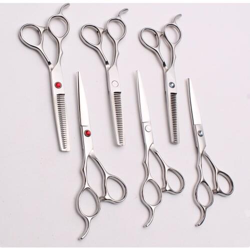 Left-Hand 6" 17.5cm Japan Customize Logo Hairdressing Scissors Cutting Scissors Thinning Shears Professional Hair Scissors C8000