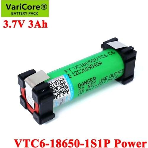 VariCore VTC6 3.7V 3000mAh 18650 Li-ion Rechargeable batteries for Screwdriver Electric hand drill DIY weld battery pack