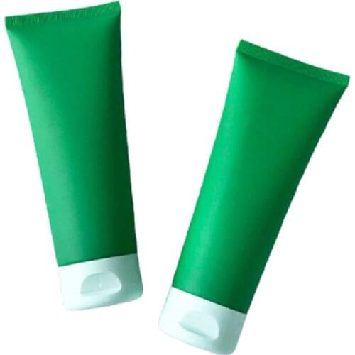 Frosted Cosmetic Tube Packaging Travel Bottle 100g Green Facial Cleanser Container Refillable Hand Cream Squeeze Soft Tube 50pcs