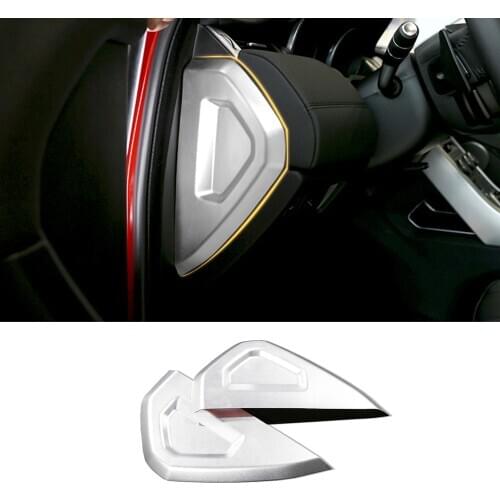 2pcs Chrome Dashboard Side Panel Decorative Cover Trim For Land Rover Range Rover Evoque 2012-2019 Car Accessories