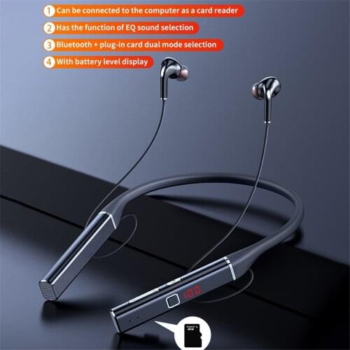 TWS 80 hours Noise Cancelling Wireless Earphone Bluetooth Magnetic Neckband Headphone Waterproof Sport Headset with Micophone