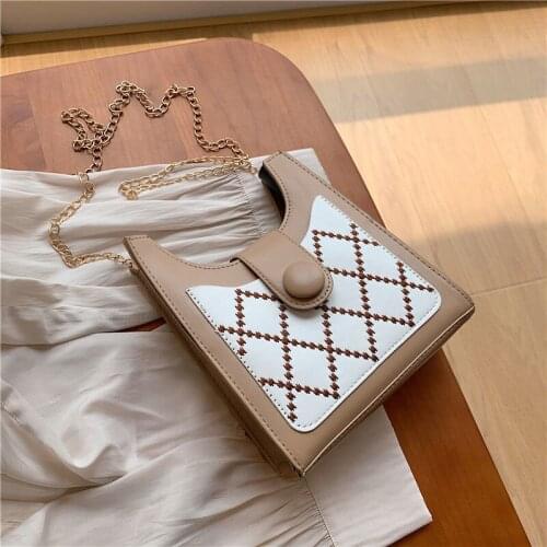 New Trend Small Handbags For Women 2021 Summer Square Shoulder Bag Designer Chain Female Crossbody Bag Fashion Small Purses