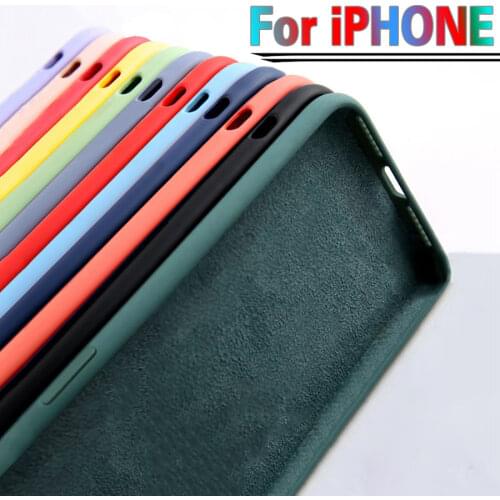 Luxury Original Liquid Silicone Soft Case For iPhone 13 Pro Max 12 Pro Max 11 Pro Max SE 2020 XS Max XR X 8/7/6/6S Plus 5 5S SE