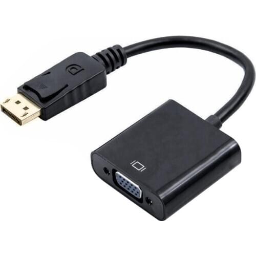 DP to VGA Adapter DisplayPort to VGA Converter DP Cables Adapter Male to Female 1080P for HDTV Monitor MacBook Projector PC