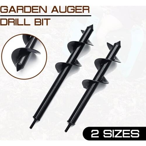 Garden Earth Auger Drill Bit 40x8CM/35x8CM Plant Flower Garden Auger Hole Digger Fence Borer Hole Digger for Hex Drive Drill