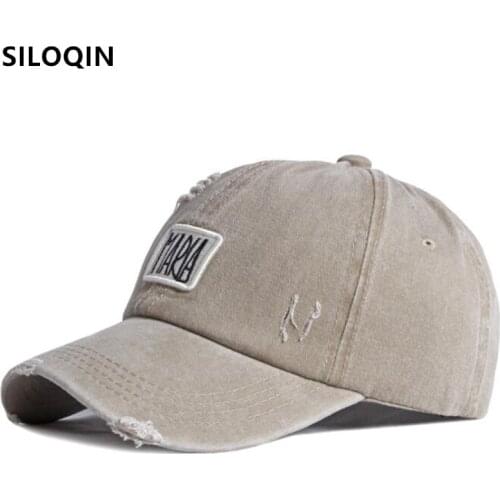 SILOQIN Snapback Cap Men Women Personality Embroidery Washed Cotton Baseball Caps New Adjustable Size Casual Bone Couples Hat