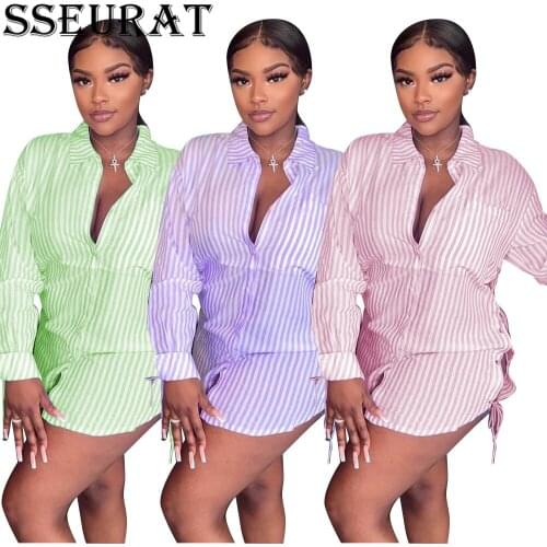 Блузки в полоску SSEURAT China At AliExpress