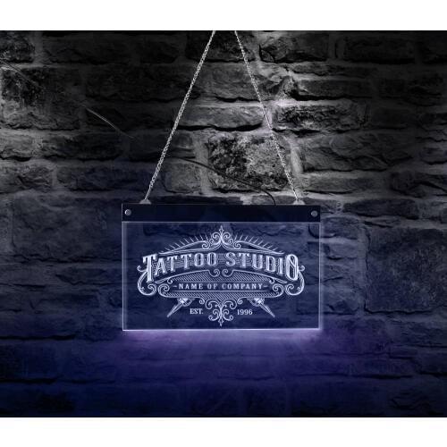 Tattoo Studio Custom Name LED Neon Sign Personalized Tattoo Salon Shop Business Advertisement Wall Art Color Changing Lighting