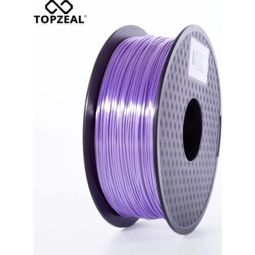 TOPZEAL High Quality Lavender Color PLA Silk 3D Printer Filament 1.75mm 1KG Silk Texture Feeling 3D Printing Material