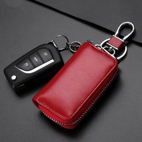 High Quality Genuine Leathe ​Car Key Holders Men Fashion Keys Organizer Smart Keychain Women Cute Housekeeper Key Bag