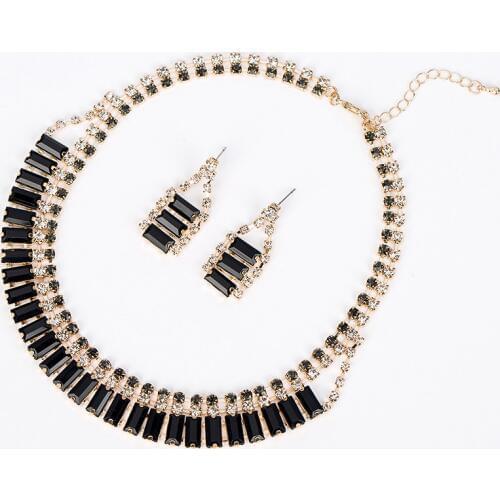 Fashion Necklace Chain Chunky Statement Necklace & Pendant Wholesale Jewelry Blue Crystal Choker Necklace for Women #N037