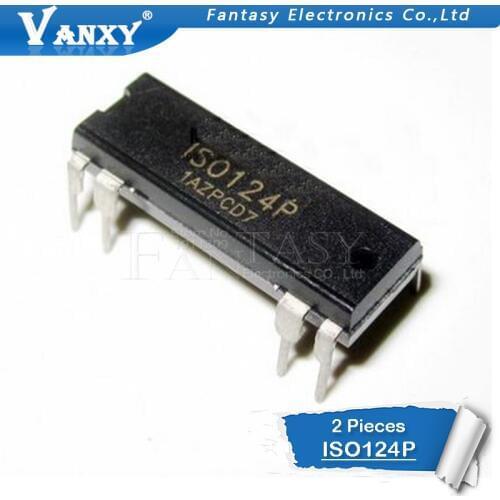 2pcs ISO124P DIP-8 ISO124 IS0124 DIP8 DIP isolation amplifier