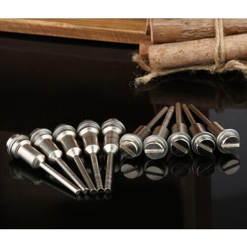 10pcs 3.17mm Buffs Brushes Cutting Disc Mandrel Abrasive Discs Arbor Fixed Cut-off Wheel Disc Holder For Dremel Rotary Tool 1/8"