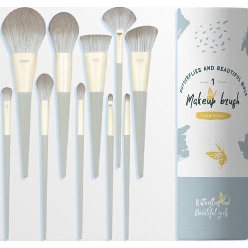 10pcs Makeup Brush Set Beginner Beauty Tools Soft Not Tie Face Ten-Piece Powder Eye Shadow Foundation Brush