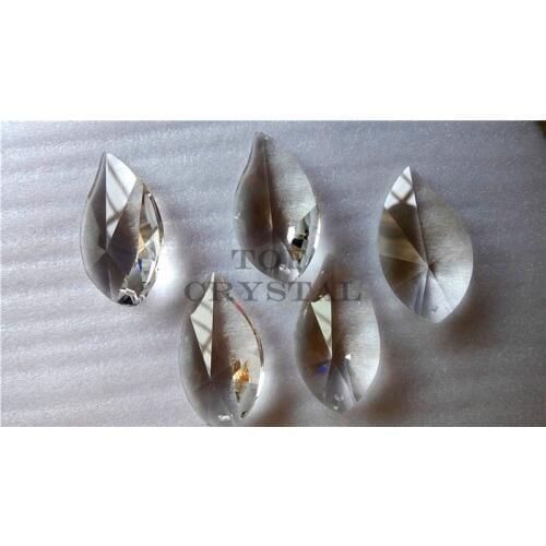 20Pcs Crystal Chandelier parts Crystal Prisms Leaf Pendant 2 Inches Free Shipping