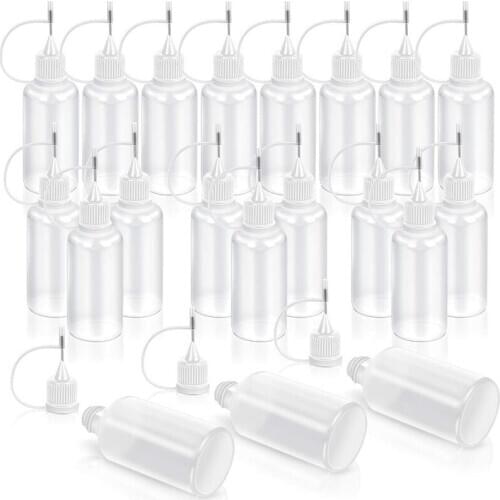 20 Pcs Precision Tip Applicator Bottle, Empty Applicator Glue Bottle for Small Gluing Projects, Paper Quilling DIY Craft, Acryli