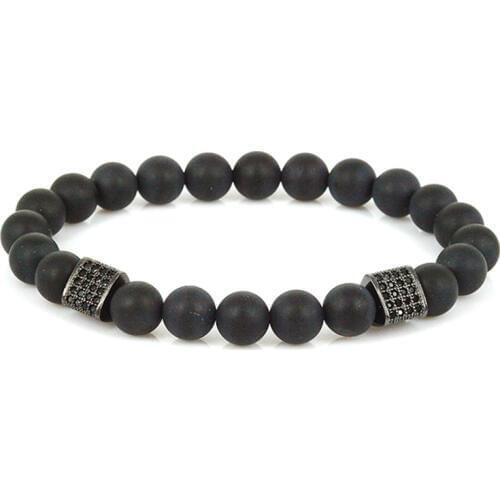 2017 New Design Trendy Geometric Stoppers Bracelets Men Natural Matte Stone Beads for Women Men Jewelry Pulseras Mujer