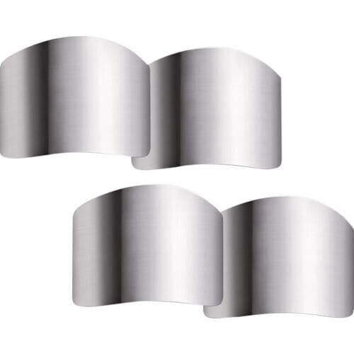 4 Pack Stainless Steel Finger Guard Finger Protector Safe Knives Guard Chop Safe Slice Kitchen Tool For Dicing and Slicing in Ki