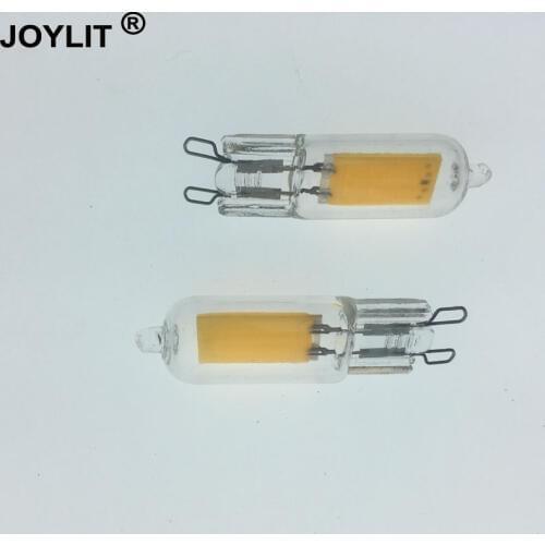 50pcs glass body Mini g8 180v 220v G9 LED Corn Light Bulb Spotlight For Chandelier Replace 360 Beam Angle