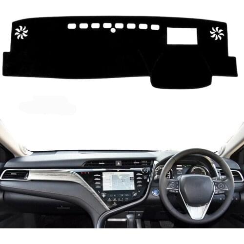 Car Dashboard Cover Mat Pad Dash Dashmat ANTI-UV Sun Shade Instrument Protect Carpet Accessories For Toyota Camry 2018 2019 RHD