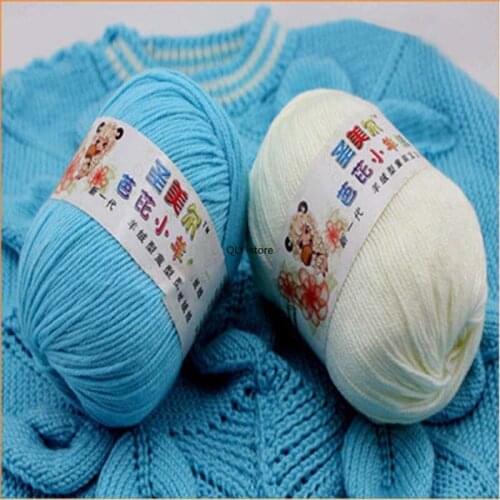 COLOURED 6PLY soft 50g Cashmere Baby Knitting Coloured Yarn Cotton Wool Craft Knitting Babycare Crochet NEW diyYarn NEW Crochet