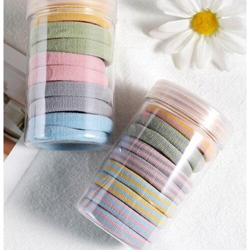 Children Headwear Girls Elastic Hair Rubber Bands Accessories Solid Color Hair Ring Rope Ornament Headdress Ponytail Hair Band